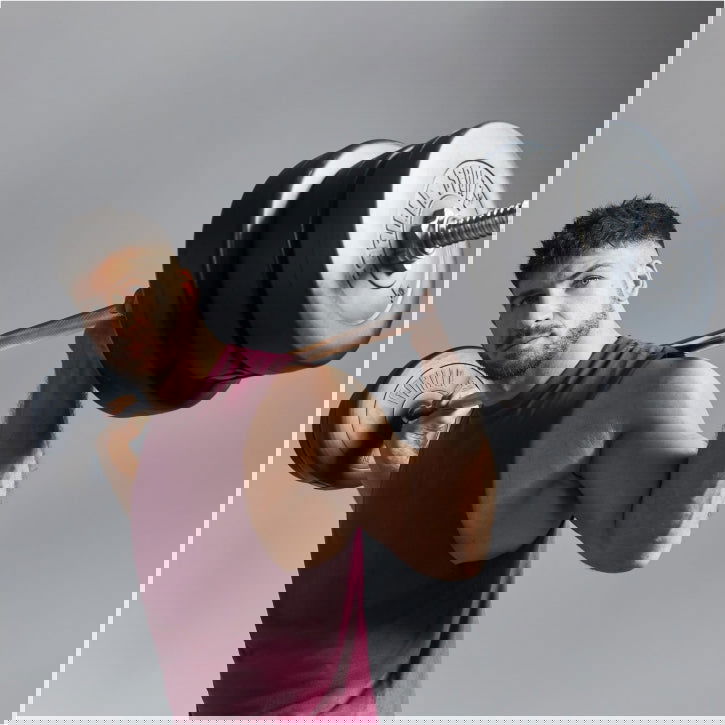 Gorilla Sports Lange halterset 100 kg Kunststof - 30 mm