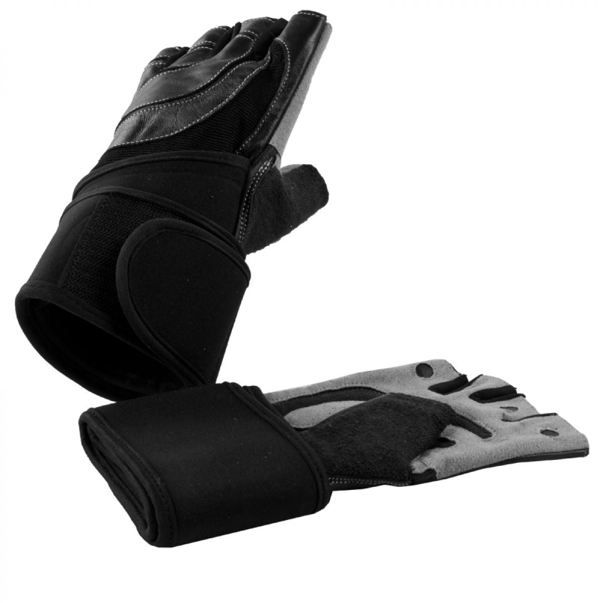 Gorilla Sports Leren Fitness Handschoenen Met Polsbandage maat XL