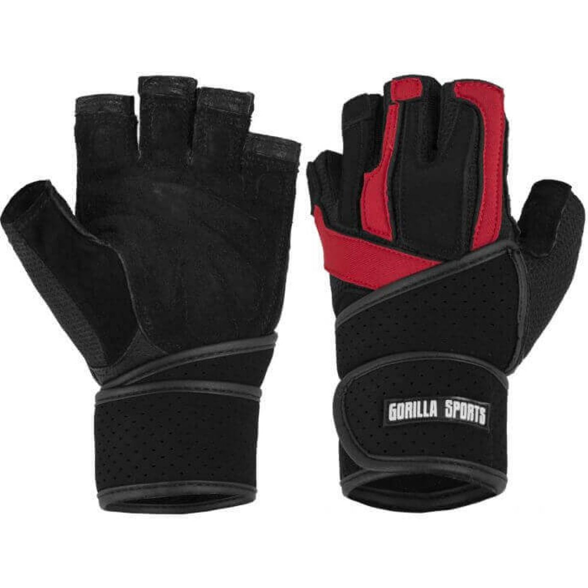 Gorilla Sports Maat M - Fitnesshandschoenen Met Polsbandage Deluxe