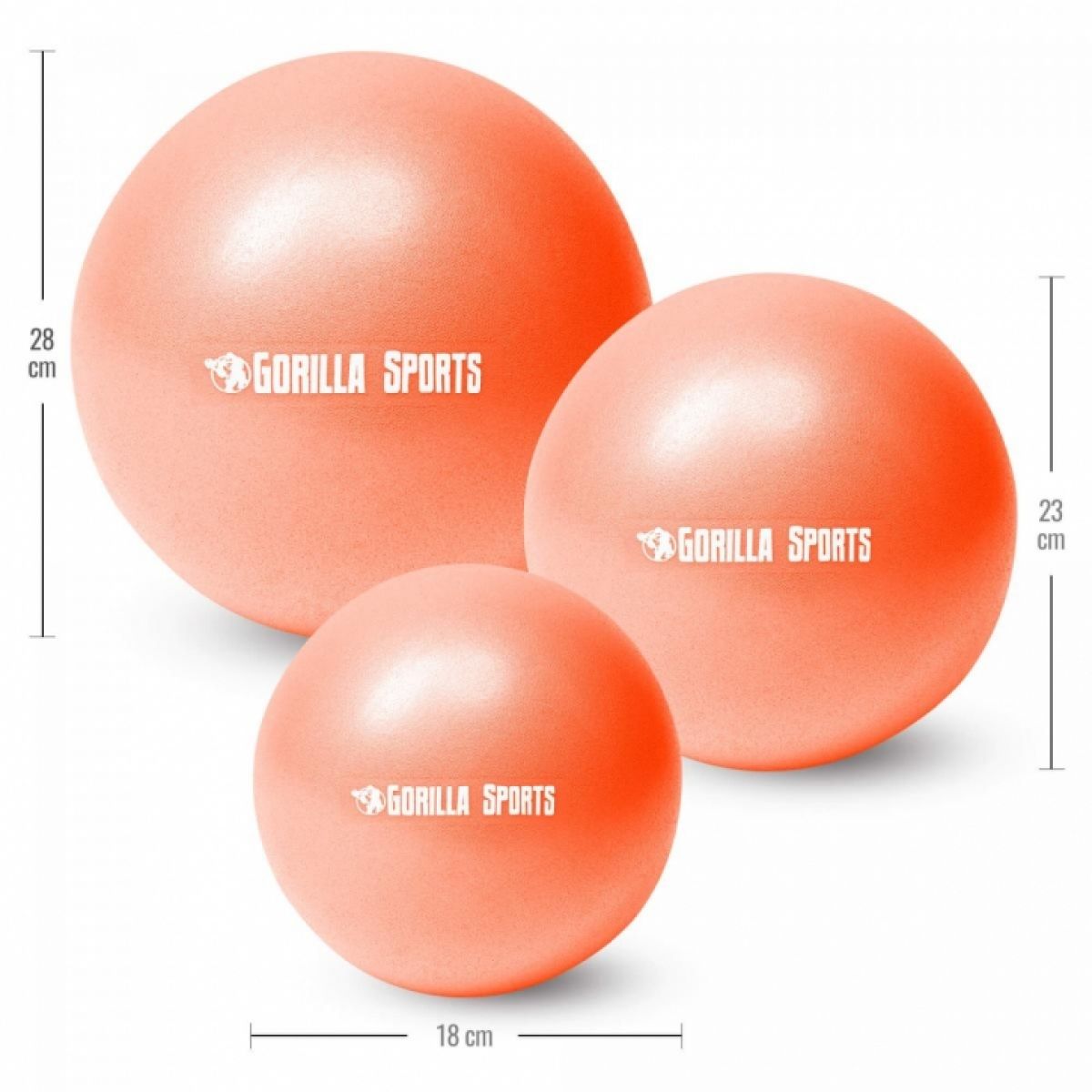 Gorilla Sports Mini pilates bal 18 cm Oranje