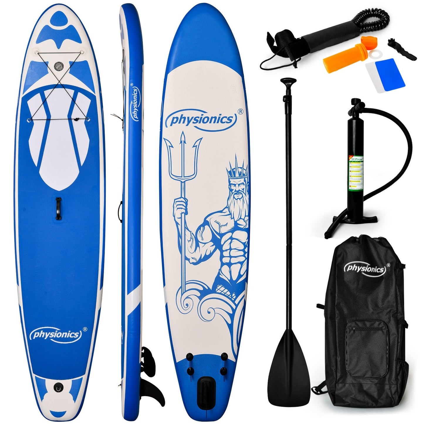Physionics Sup Board 305 cm Ensemble complet Bleu