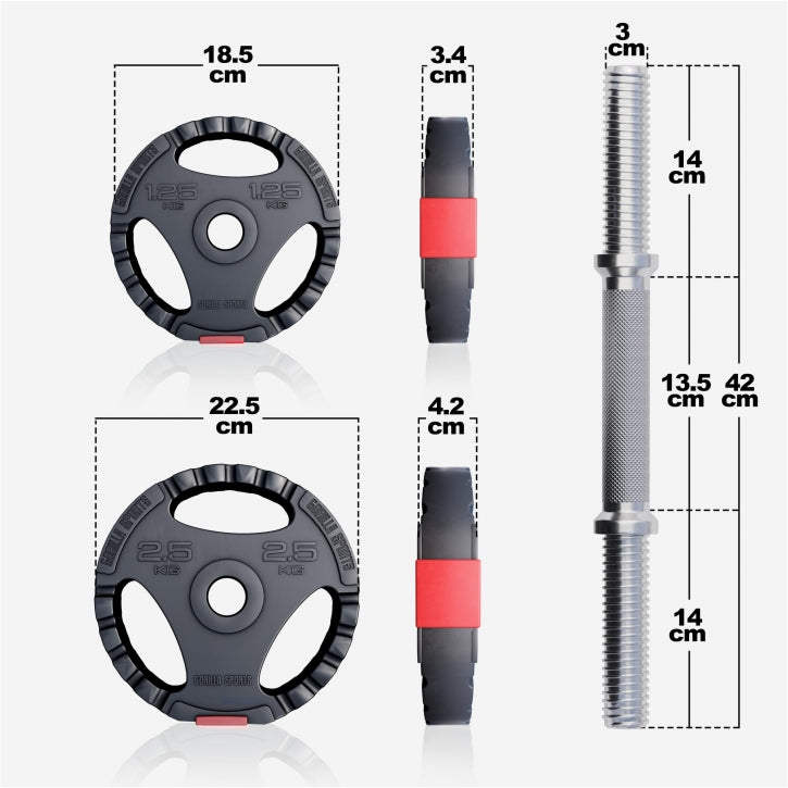 TWEEDE KANS Dumbellset 30 kg Gripper Kunststof Gorilla Sports