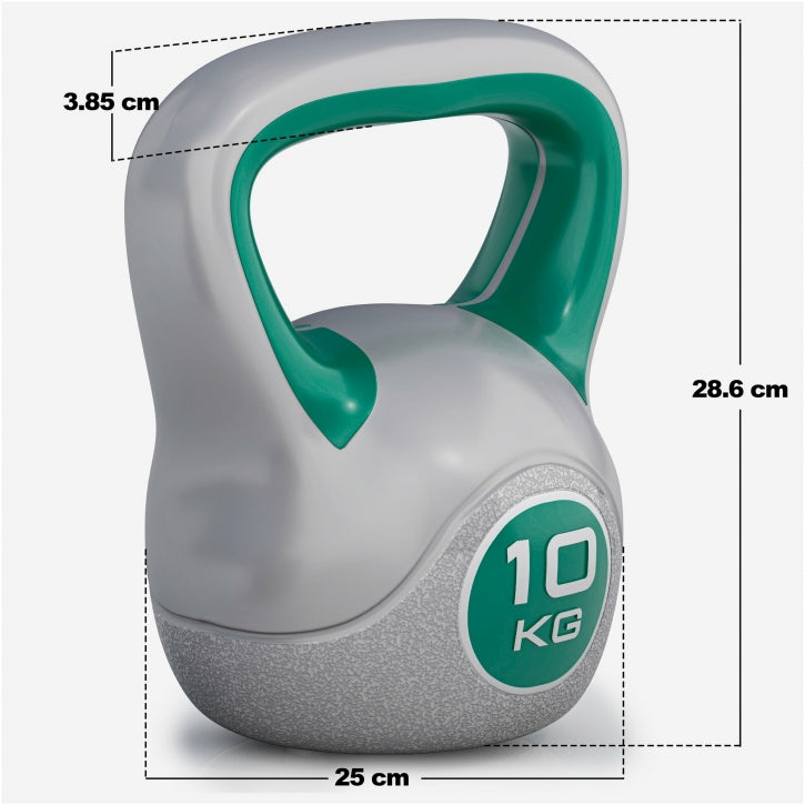 Voordeelset Kettlebells 8, 10 en 12 kg Kunststof Trendy Gorilla Sports