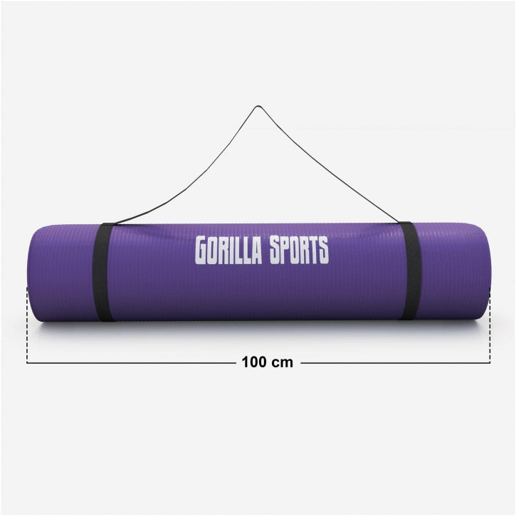 Gorilla Sports Yogamat Deluxe 190 x 100 x 1,5 cm Paars