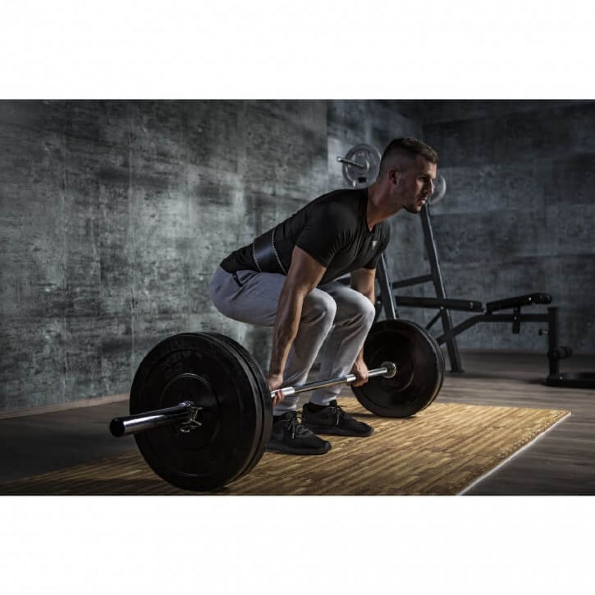 Sportschool Vloer Beschermingsmatten (6 matten + 12 eindstukken) Houtkleur Gorilla Sports