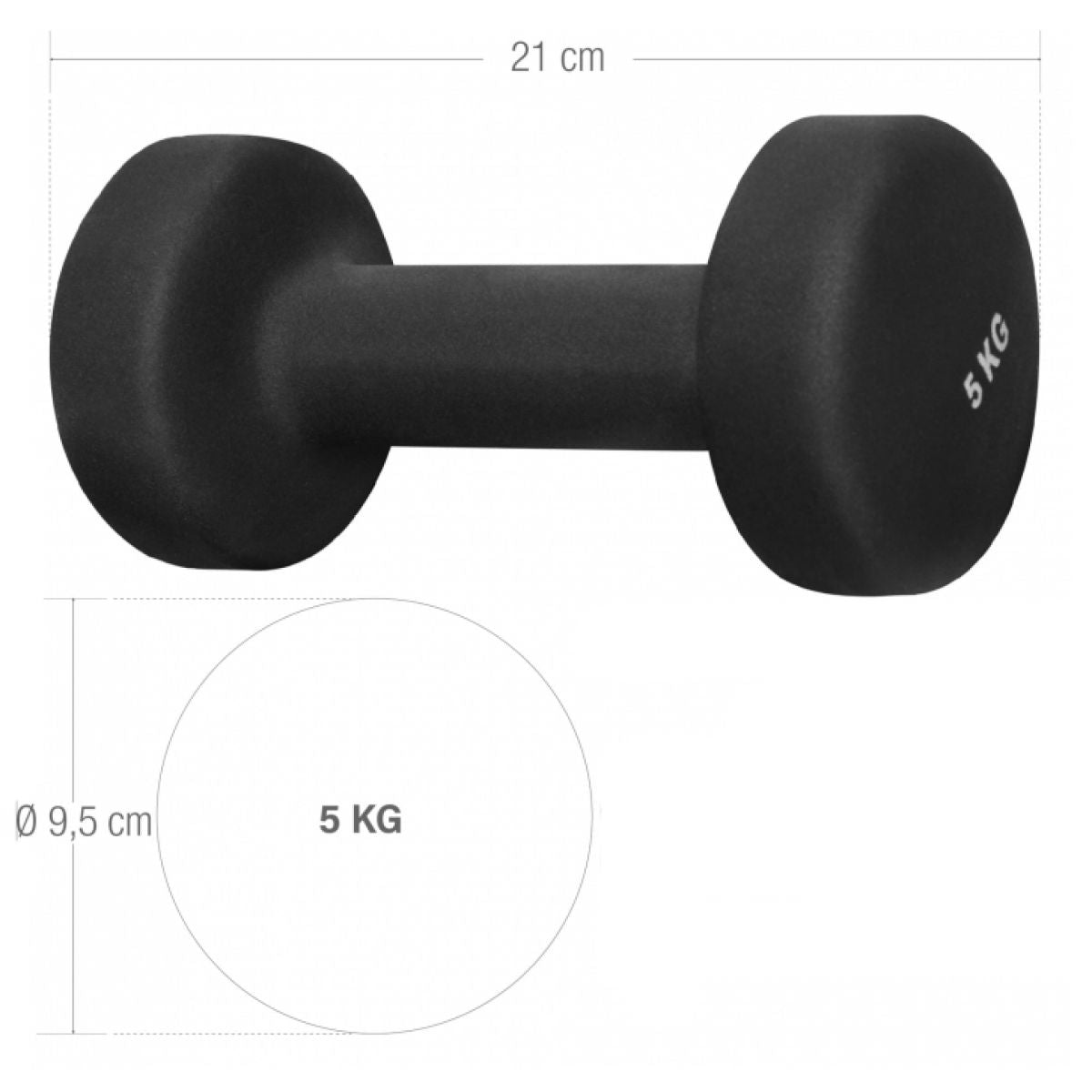 Vinyl Halterset 10 kg (2 x 5 kg) Gorilla Sports