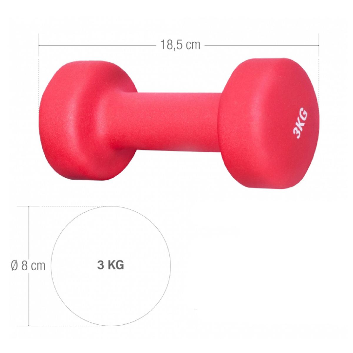 Vinyl Halterset 6 kg (2 x 3 kg) Gorilla Sports