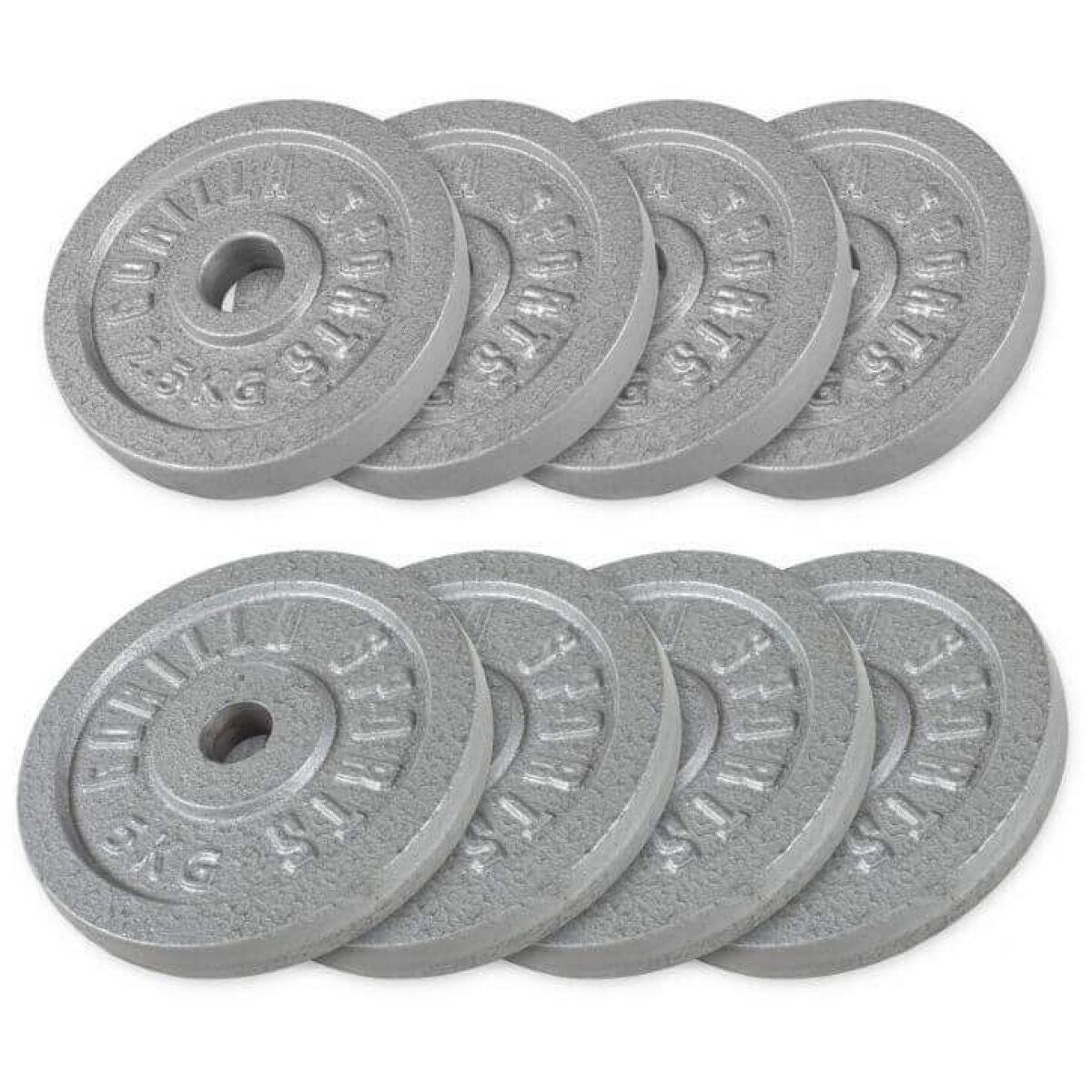 Voordeelbundel 30 kg (4 x 5 kg en 4 x 2,5 kg) Halterschijven Gietijzer Gorilla Sports