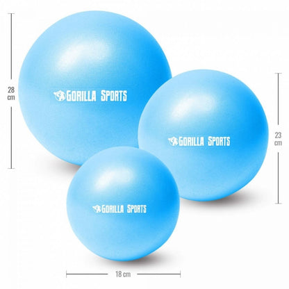 Mini pilates bal 18 cm Blauw