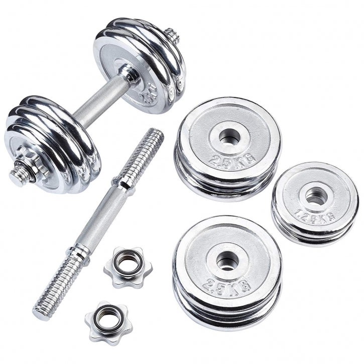 Dumbellset 30 kg Chroom - 30 mm