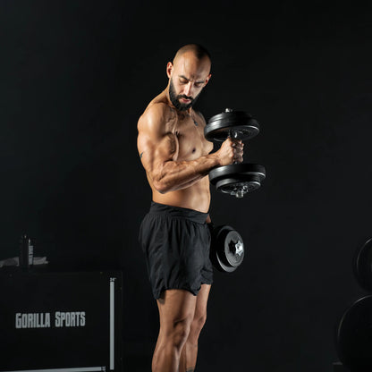 Ensemble d'haltères 20 kg en plastique