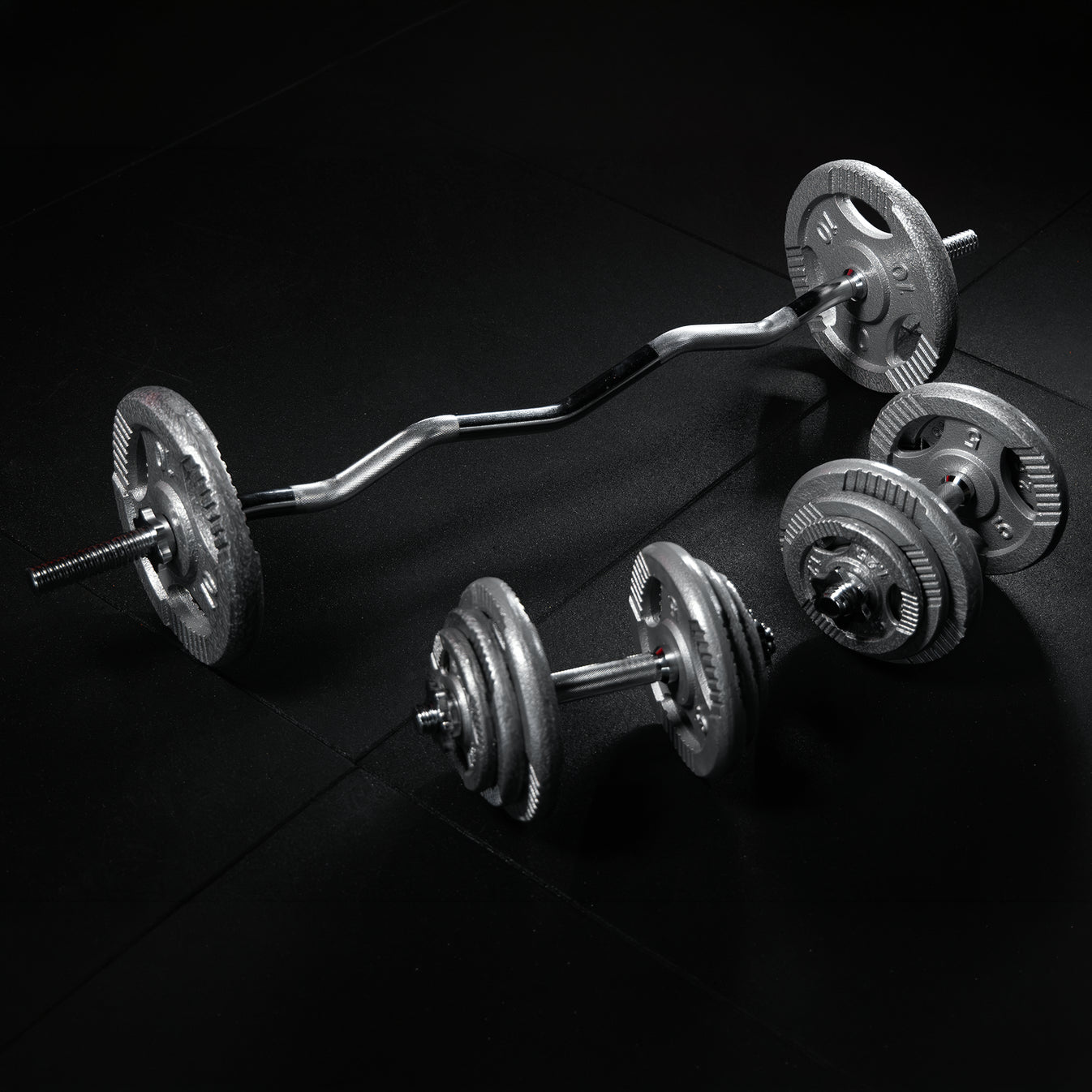 Pince EZ-Curlset 70 kg en fonte - 30 mm