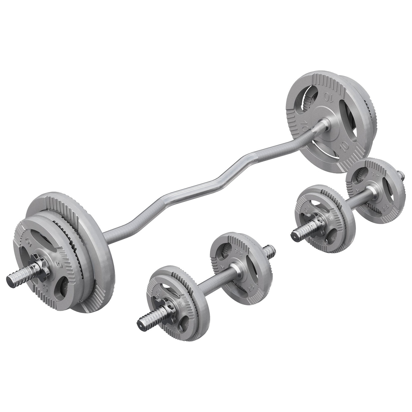 Pince EZ-Curlset 70 kg en fonte - 30 mm