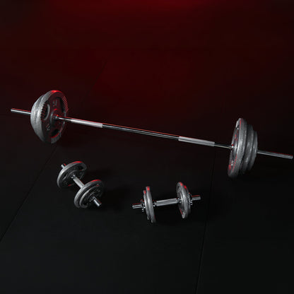 Set d'haltères 100 kg Gripper Fonte - Fermeture à vis 30 mm