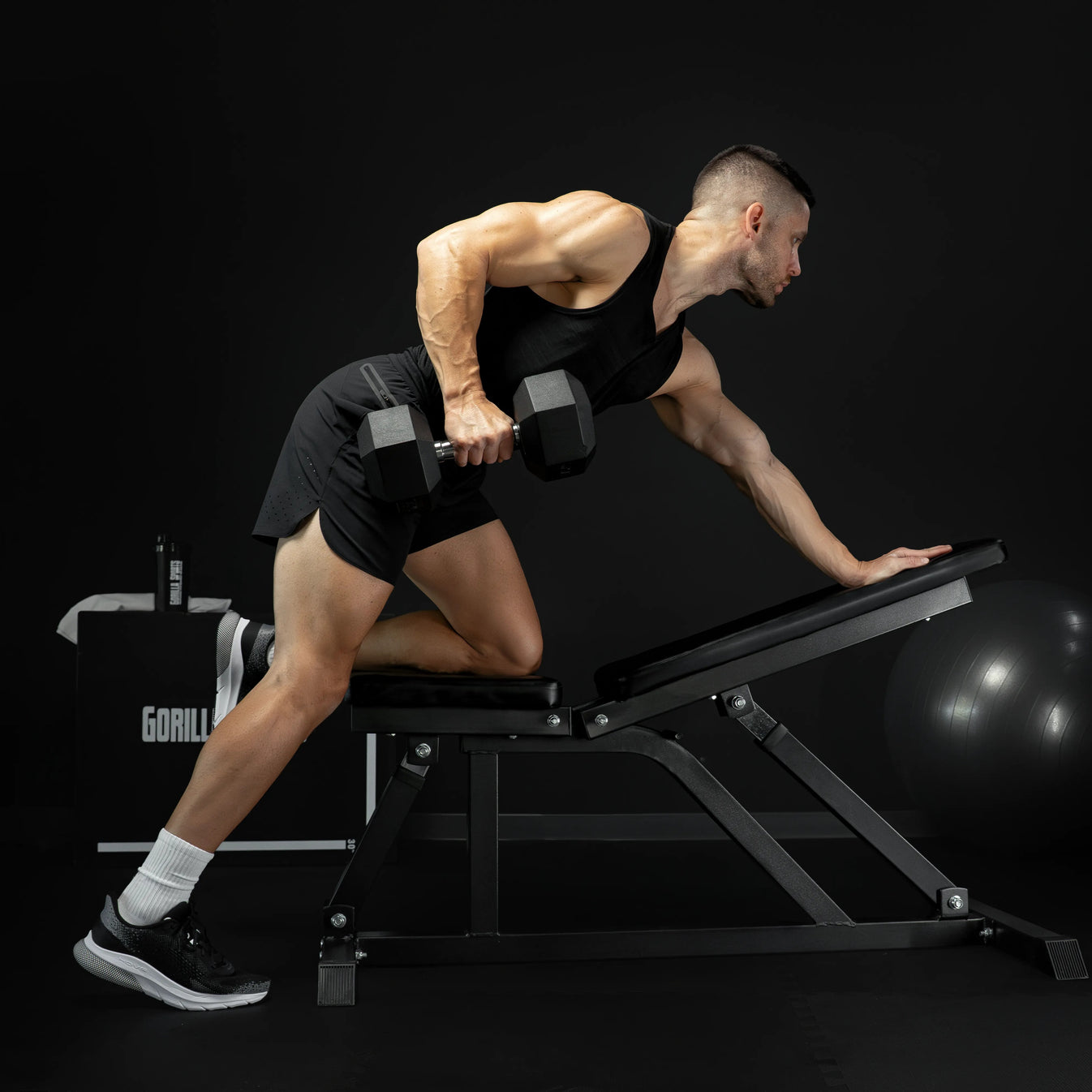 Banc de fitness multifonctionnel noir