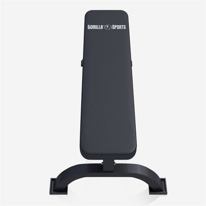 Vlakke fitnessbank zwart