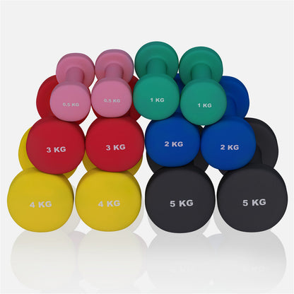 Ensemble complet d'haltères en vinyle 31 kg