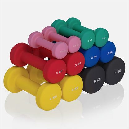 Ensemble complet d'haltères en vinyle 31 kg