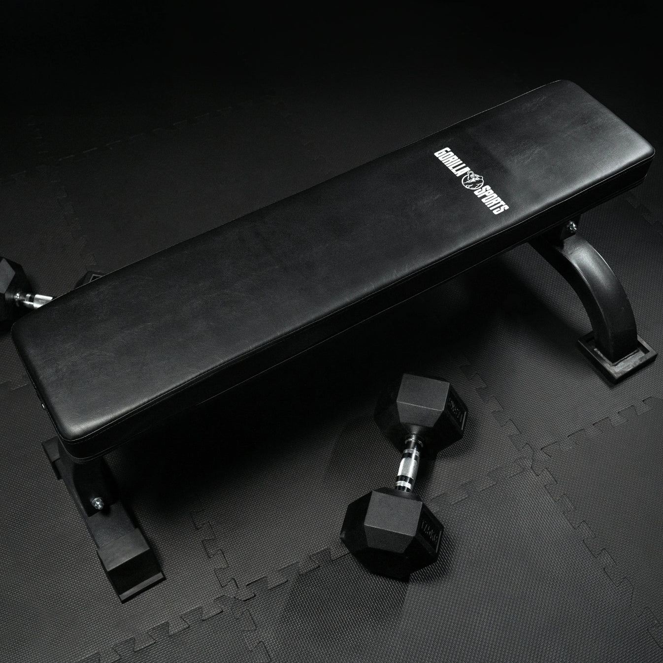 Banc de fitness plat avec logo Gorilla Sports
