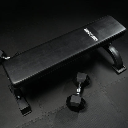 Banc de fitness plat avec logo Gorilla Sports