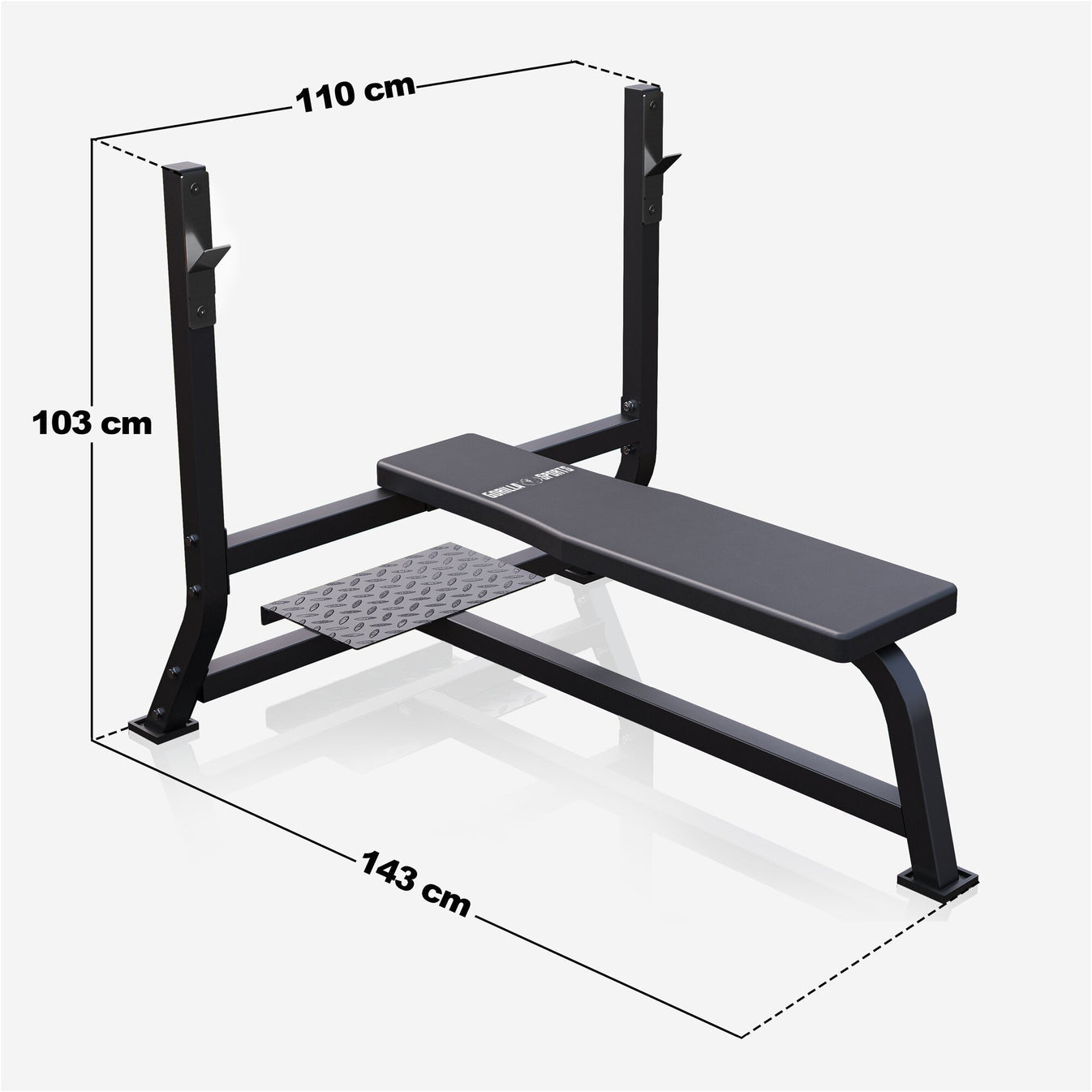 Banc de musculation large blanc