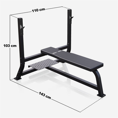 Banc de musculation large blanc