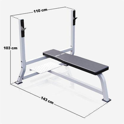 Banc de musculation large blanc