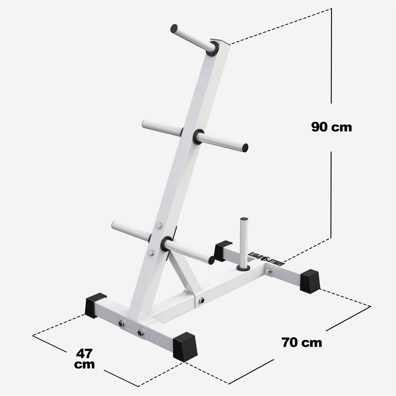 Schijvenstandaard Schuin Wit - 30 mm