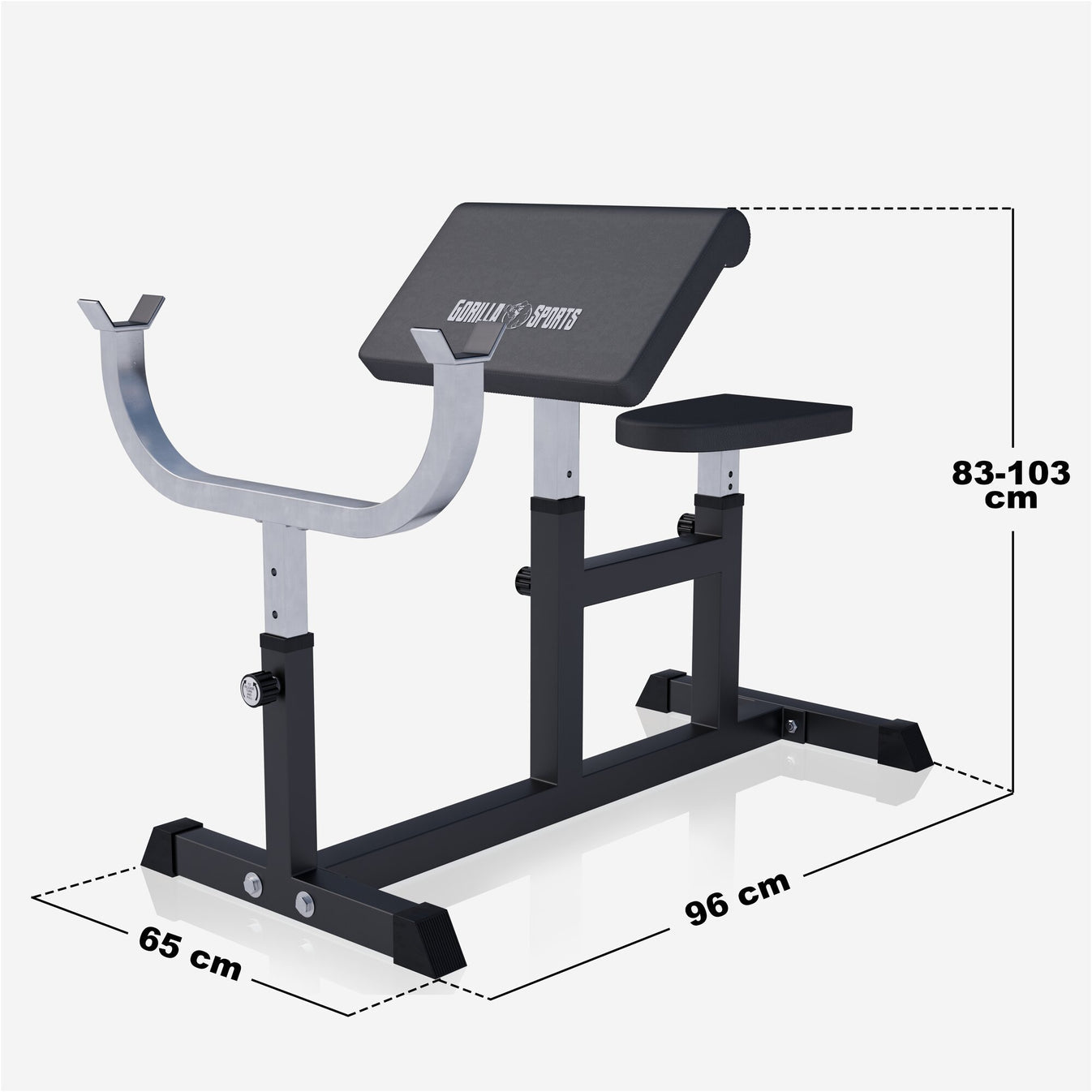 Banc de musculation pour biceps blanc