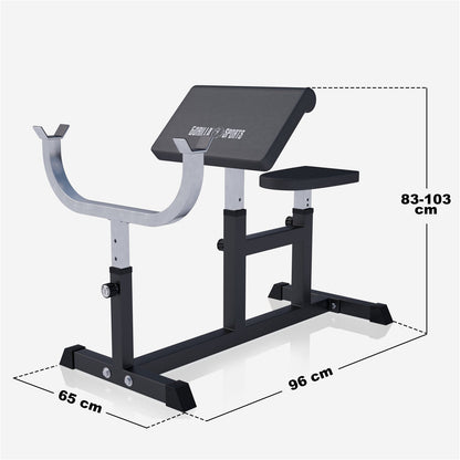 Banc de musculation pour biceps blanc
