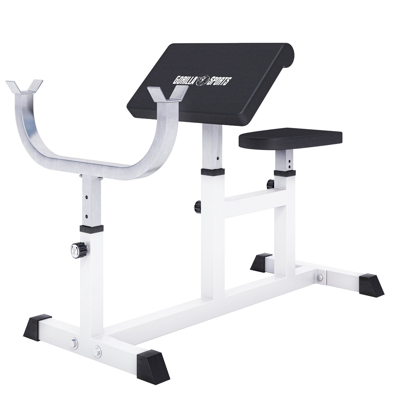 Banc de musculation pour biceps blanc