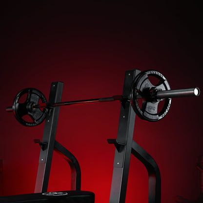 Flat Weight Bench with barbell supports