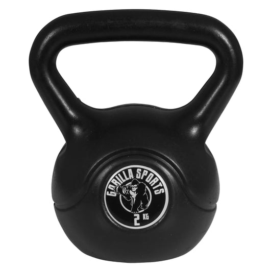 Kettlebell 2 kg black plastic