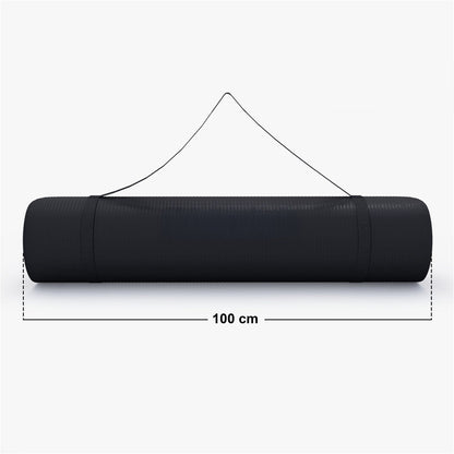 Deluxe Yoga Mat 190 x 100 x 1.5 cm Black