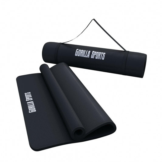 Yogamat Deluxe 190 x 100 x 1,5 cm Zwart