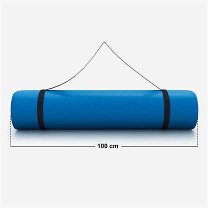 Deluxe Yoga Mat 190 x 100 x 1.5 cm Blue