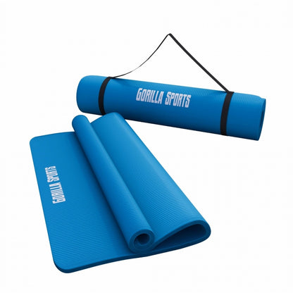 Yogamat Deluxe 190 x 100 x 1,5 cm Blauw