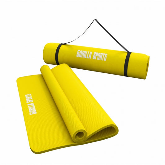 Yogamat Deluxe 190 x 100 x 1,5 cm Geel