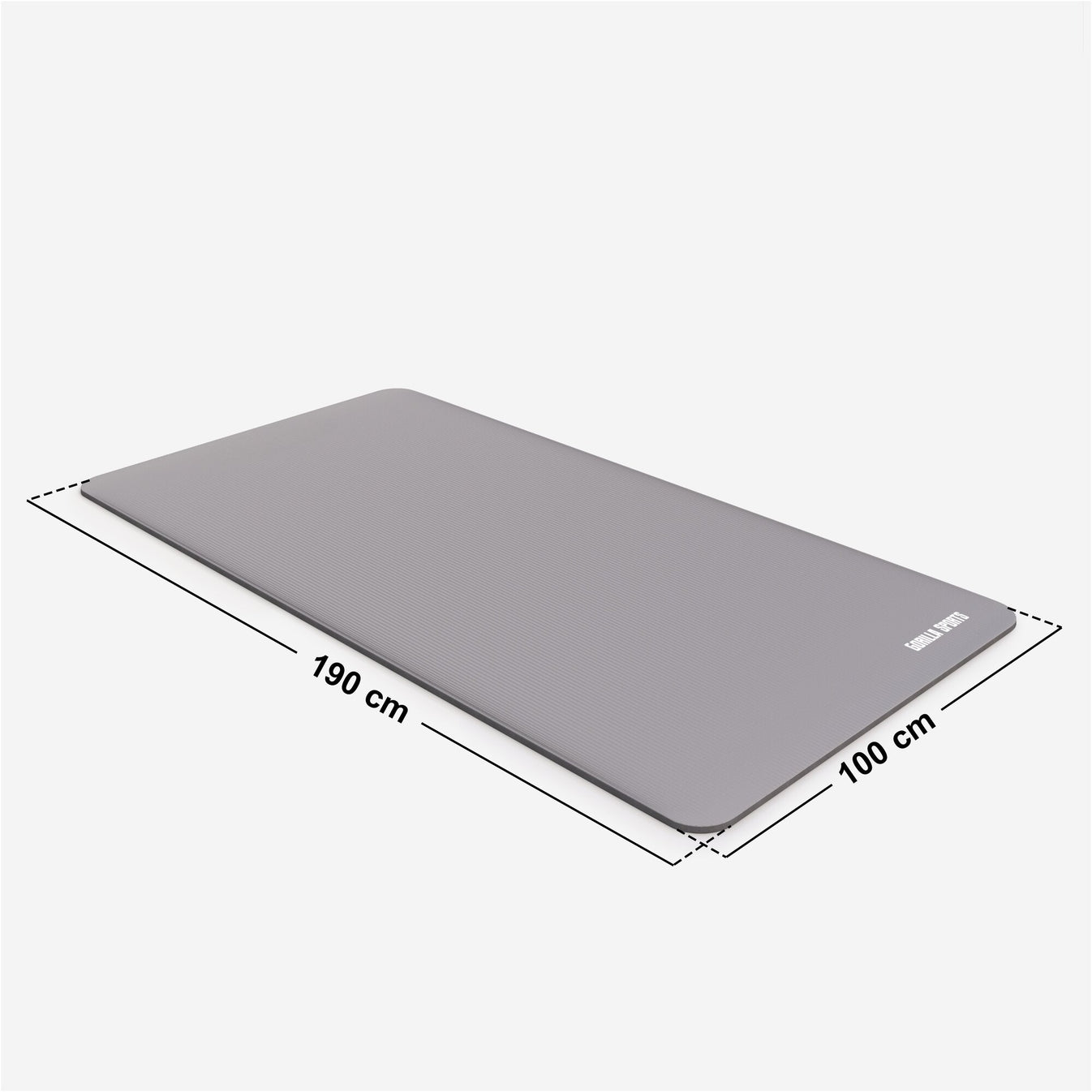 Deluxe Yoga Mat 190 x 100 x 1.5 cm Gray