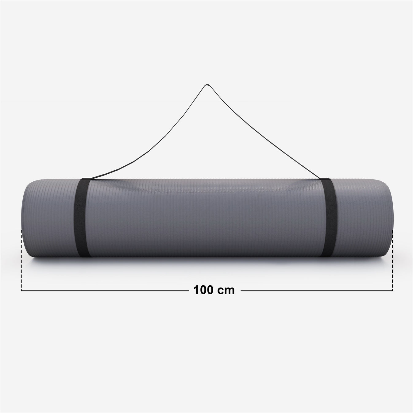 Deluxe Yoga Mat 190 x 100 x 1.5 cm Gray