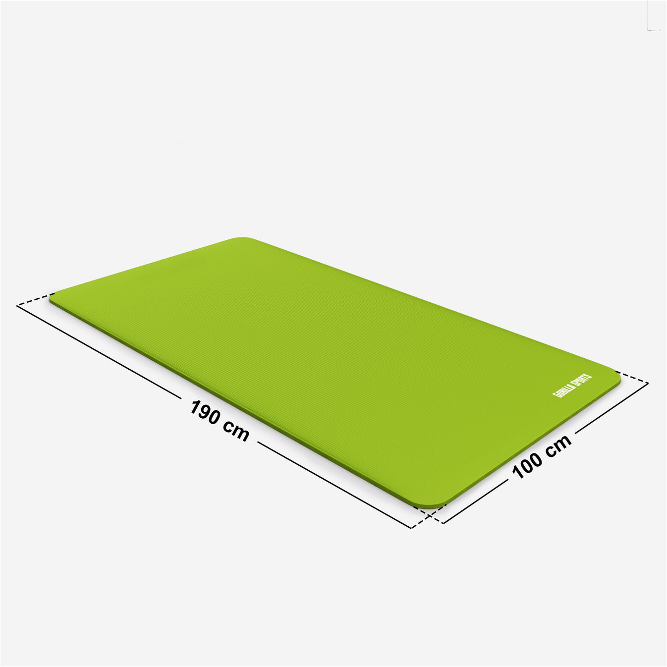 Tapis de yoga Deluxe 190 x 100 x 1,5 cm Vert citron
