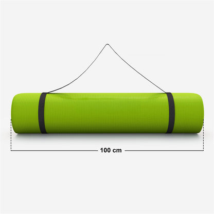 Tapis de yoga Deluxe 190 x 100 x 1,5 cm Vert citron