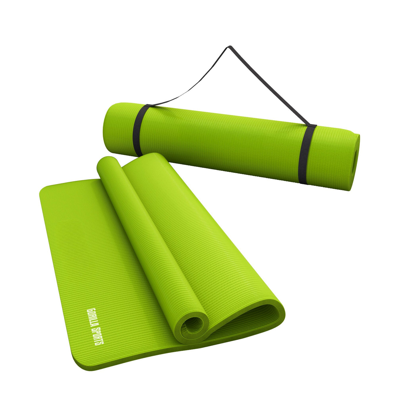 Tapis de yoga Deluxe 190 x 100 x 1,5 cm Vert citron
