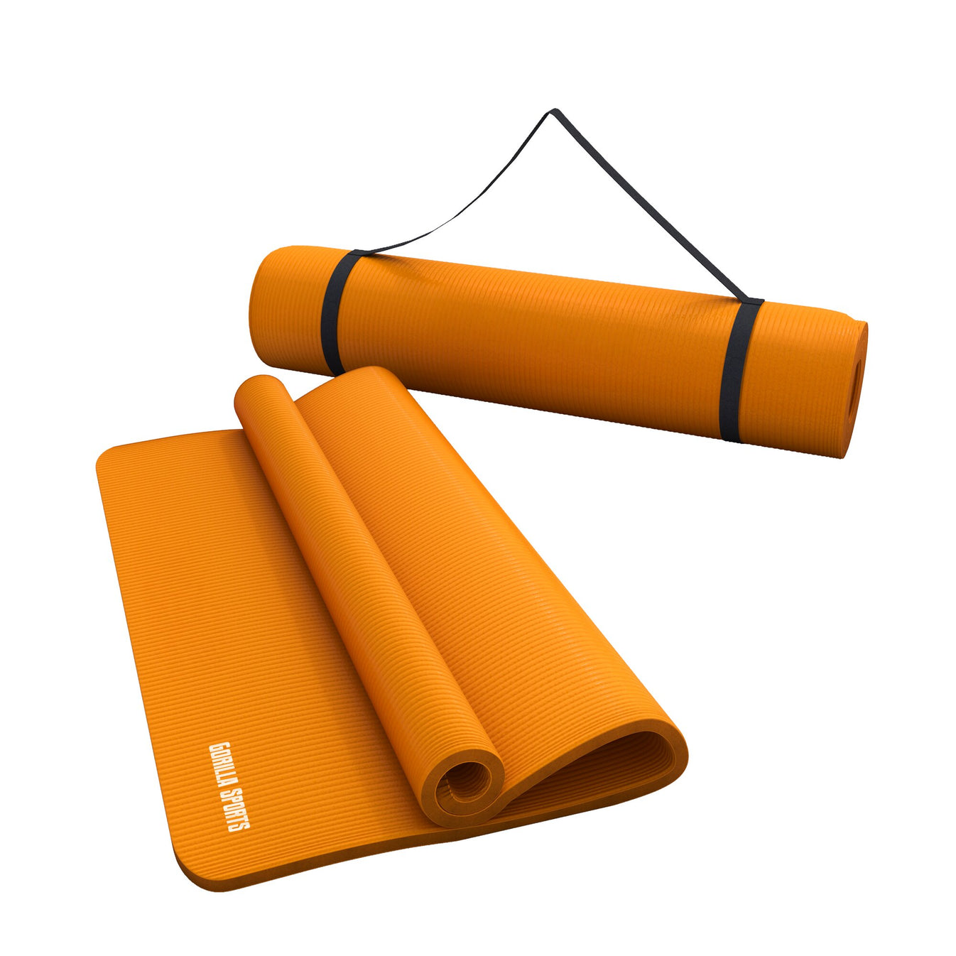 Tapis de yoga de luxe 190 x 100 x 1,5 cm Orange
