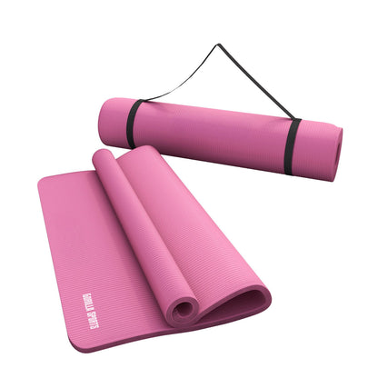 Tapis de yoga Deluxe 190 x 100 x 1,5 cm Rose