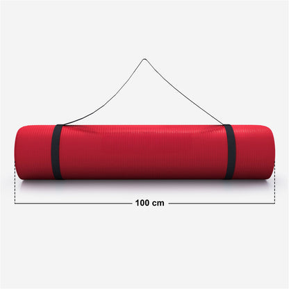 Tapis de yoga Deluxe 190 x 100 x 1,5 cm Rouge