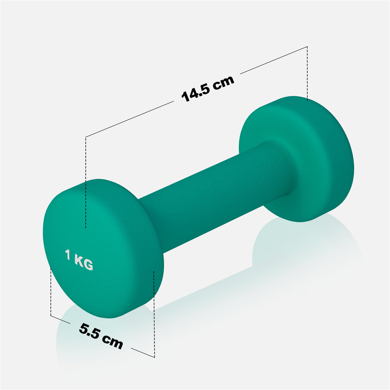 Ensemble d'haltères en vinyle 2 kg (2 x 1 kg)