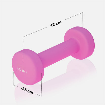 Ensemble d'haltères en vinyle 1 kg (2 x 0,5 kg)