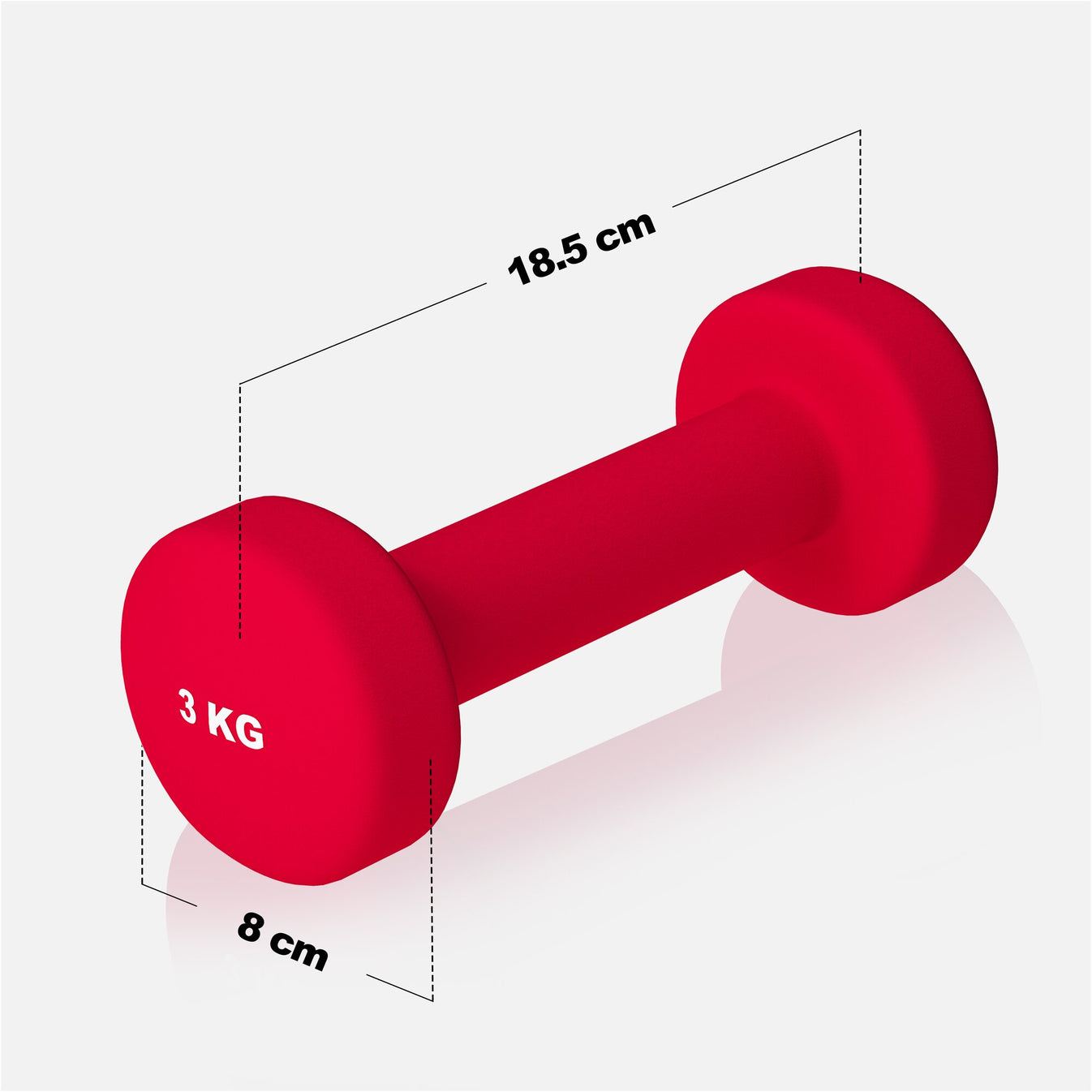 Vinyl Dumbbell Set 6 kg (2 x 3 kg)