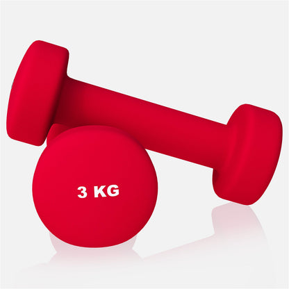 Vinyl Dumbbell Set 6 kg (2 x 3 kg)